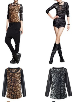 Women blouses with leopard